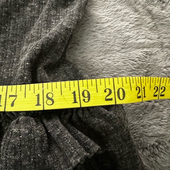 FREE PEOPLE BEACH Womens Tunic Dress Rosaline Ruffle Tier Bohemian Gray SMALL - Picture 8 of 9